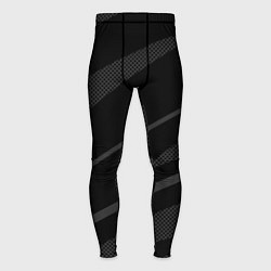 Мужские тайтсы Чёрный с серым абстракция полосы