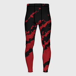 Тайтсы мужские The color is red and black, цвет: 3D-принт