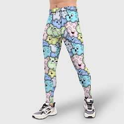 Тайтсы мужские Милые облачка мультяшные, цвет: 3D-принт — фото 2