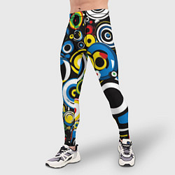 Тайтсы мужские Абстракция геометрическая, цвет: 3D-принт — фото 2