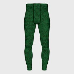 Мужские тайтсы Тёмно-зелёный текстурированный