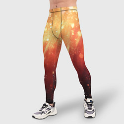 Тайтсы мужские Желто-красная текстура блестящая, цвет: 3D-принт — фото 2