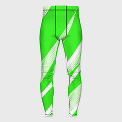 Тайтсы мужские Яблочный зелёный абстракция с полосами, цвет: 3D-принт