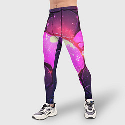 Тайтсы мужские Розовая текстура разлом плит, цвет: 3D-принт — фото 2