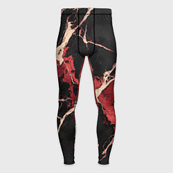 Мужские тайтсы Красно-черная потертая текстура