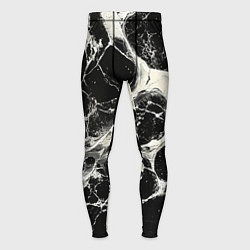 Мужские тайтсы Бело-черная потертая текстура