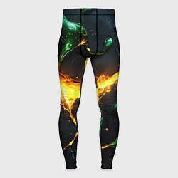 Мужские тайтсы Разлом текстуры с зеленой слизью