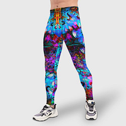 Тайтсы мужские Абстракция стекло узор, цвет: 3D-принт — фото 2