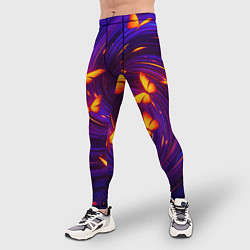 Тайтсы мужские Бабочки и фон-спираль - эффект перпективы, цвет: 3D-принт — фото 2