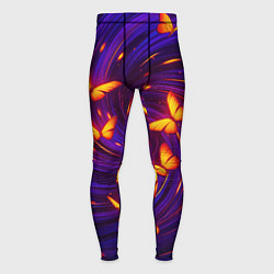 Тайтсы мужские Бабочки и фон-спираль - эффект перпективы, цвет: 3D-принт