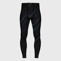 Тайтсы мужские Color blue black, цвет: 3D-принт