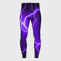 Тайтсы мужские Color purple black, цвет: 3D-принт