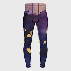 Тайтсы мужские Золотая краска на текстуре, цвет: 3D-принт