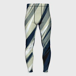 Тайтсы мужские Синий с оливковым диагональные полосы, цвет: 3D-принт