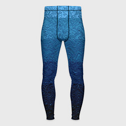 Мужские тайтсы Сине-голубой градиент полосами с узором