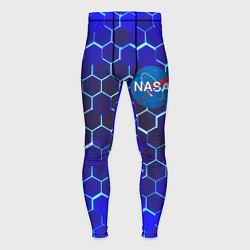 Тайтсы мужские Nasa голубая броня, цвет: 3D-принт