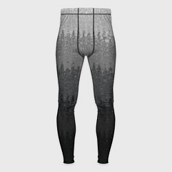 Тайтсы мужские Градиент полосами тёмно-серый графитовый, цвет: 3D-принт