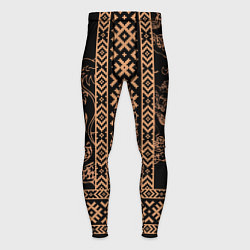 Тайтсы мужские Золотой дракон с узорами славянскими, цвет: 3D-принт