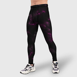 Тайтсы мужские Black pink, цвет: 3D-принт — фото 2