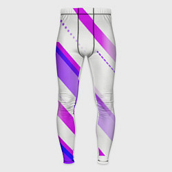 Тайтсы мужские Color white pink, цвет: 3D-принт