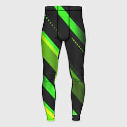 Тайтсы мужские Color black green, цвет: 3D-принт
