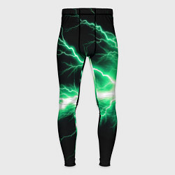 Тайтсы мужские Lightning green, цвет: 3D-принт