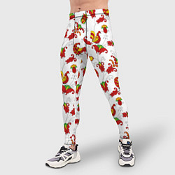 Тайтсы мужские Русский народный орнамент в стиле росписей Северно, цвет: 3D-принт — фото 2