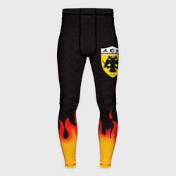 Тайтсы мужские AEK fire hexagon, цвет: 3D-принт