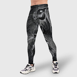 Тайтсы мужские Черепа лошадей - эскиз, цвет: 3D-принт — фото 2