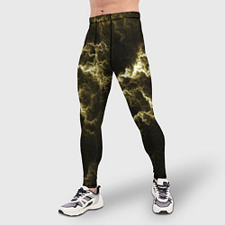 Тайтсы мужские Lightning yellow, цвет: 3D-принт — фото 2