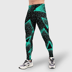 Тайтсы мужские The triangle is light blue, цвет: 3D-принт — фото 2