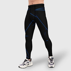 Тайтсы мужские Color blue line, цвет: 3D-принт — фото 2