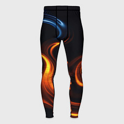 Тайтсы мужские The color is fire orange, цвет: 3D-принт