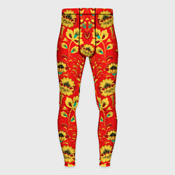 Тайтсы мужские Традиционный русский узор, цвет: 3D-принт