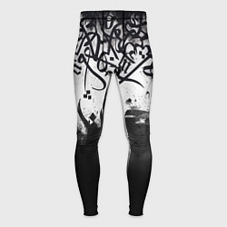Тайтсы мужские Гранж каллиграфия, цвет: 3D-принт