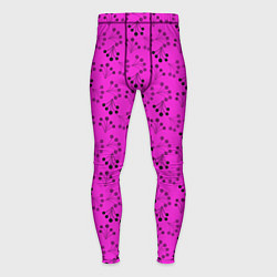 Тайтсы мужские Ягодная поляна неоновый малиновый, цвет: 3D-принт