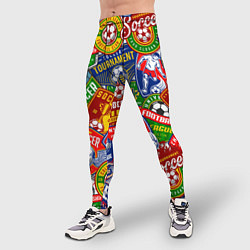 Тайтсы мужские Футбольные лиги паттерн, цвет: 3D-принт — фото 2