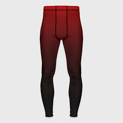 Тайтсы мужские Из красного в чёрный градиент с точками, цвет: 3D-принт