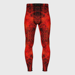 Тайтсы мужские Красно-черная кожа дракона, цвет: 3D-принт
