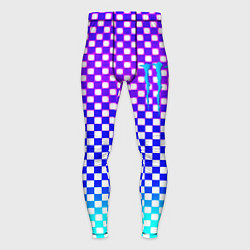 Мужские тайтсы Monster шахматная клетка градиент