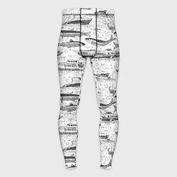 Тайтсы мужские Корюшка и водный транспорт, цвет: 3D-принт