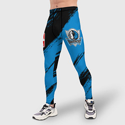 Тайтсы мужские Даллас Маверикс - черно синий, цвет: 3D-принт — фото 2