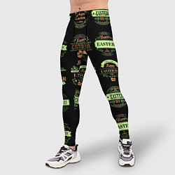 Тайтсы мужские Easter holidays, цвет: 3D-принт — фото 2