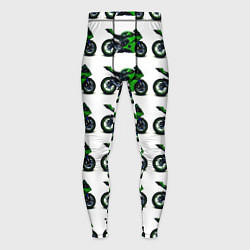 Тайтсы мужские Motorbike green, цвет: 3D-принт