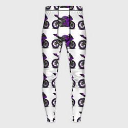 Мужские тайтсы Motorcycle purple