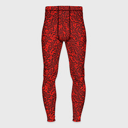 Тайтсы мужские Красный текстурный хлопьями, цвет: 3D-принт
