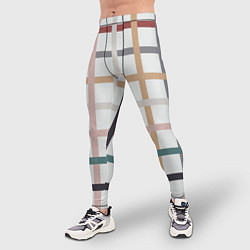 Тайтсы мужские Плетенка пастельная, цвет: 3D-принт — фото 2