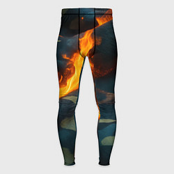 Мужские тайтсы Огонь на камуфляжной ткани