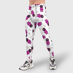 Тайтсы мужские Персонажи корейского сериала игра в кальмара, цвет: 3D-принт — фото 2