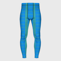 Тайтсы мужские Color light blue cage, цвет: 3D-принт